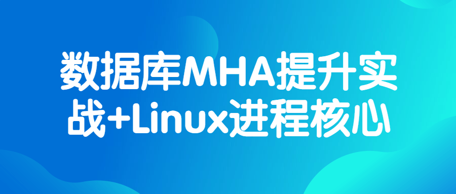 数据库MHA提升实战+Linux进程核心-裕网云创业自学项目网